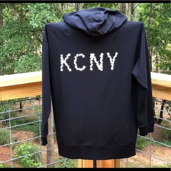 Kenneth Cole New York Reaction Oversized Cardigan Jacket Floral Logo S - Picture 1 of 5